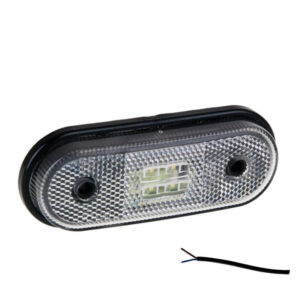 breedtelicht wit 0.5m kabel, open eind 12-24V