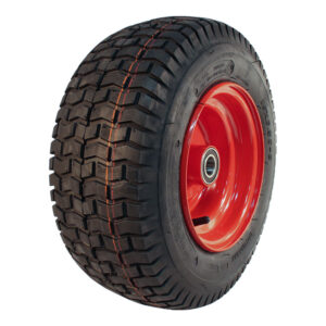luchtband + wiel 16x6.50-8 V-3502 4PR + 5.50Bx8H2 ET0 NL100 staal rood