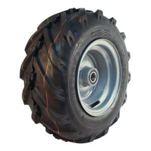 luchtband + wiel 16x6.50-8 V-8501 4PR + 5.50Ax8H2 ET0 NL90 64 A4 staal zilvergrijs links