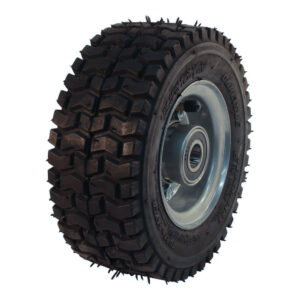 luchtband + wiel 9x3.50-4 Turf Saver 4PR + 2.10-4 ET0 kogellager Ø20 NL75 40 A6 staal zilvergrijs