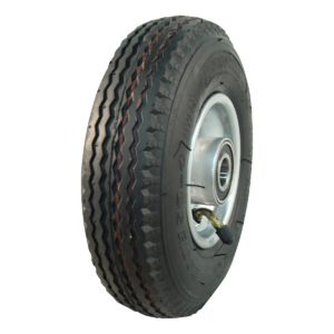 luchtband + wiel 2.80/2.50-4 V-6601 4PR + 2.10x4H2 ET0 20 NL75 staal zilvergrijs