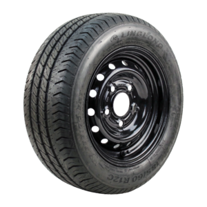 luchtband + wiel 185/60 R12C R701 M+S + 5½Jx12H2 ET30 67/112/5 104/101 N staal zwart