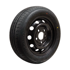 luchtband + wiel 185/70 R13C R701 M+S + 6Jx13H2 ET30 67/112/5 106/104 N staal zwart