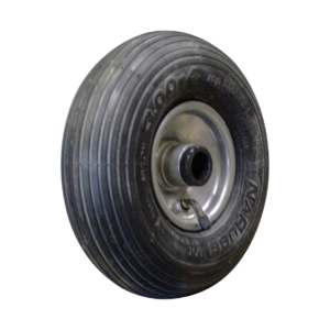luchtband + wiel 3.00-4 S-2301 4PR + 2.10x4H2 ET0 rollager Ø25 NL75 staal zilvergrijs