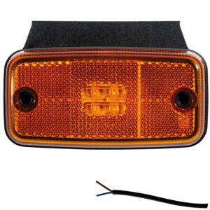 zijmarkeringslamp kabel 500mm 110 x 75 x 35mm 15 / 30 / 45mm  12/24v oranje oranje CE, ECE-R10 / R7 / R3