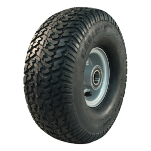 luchtband + wiel 12x5.00-4 (140/65-4) Turf Pro 2PR + 2.10-4H2 ET0 kogellager Ø25 NL75 38 A4 staal zilvergrijs