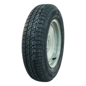 luchtband + wiel 155/80 R13 Kargomax XL ST-4000 M+S + 4Jx13H ET0 60/100/4 84 N staal grijs groen