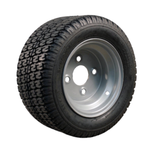 luchtband + wiel 18x8.50-10 LG-306 4PR 6.00x10H2 ET-4 60/100/4 A3 staal zilvergrijs