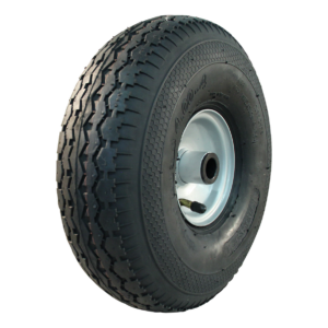 luchtband + wiel 4.00-4 V-6504 4PR + 2.10x4H2 ET0 rollager Ø25 NL75 staal zilvergrijs