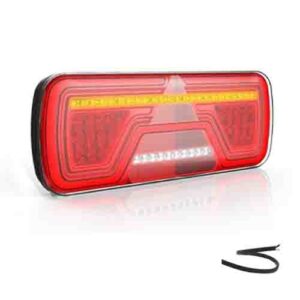 achterlicht LED links kabel 200 cm remlicht dynamisch knipperlicht  mistlicht achteruitrijlamp neon-achterlicht lengte driehoek IP67 12/24 V Lavaflow