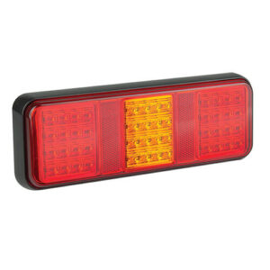 achterlicht links of rechts (universeel) 283 x 100 x 25mm opbouw remlicht knipperlicht  Mistlicht  achterlicht rechthoek reflector 116 / 195mm IP67 12/24 V CE,  ECE-R10 / R7 / R6 / R38 / R3