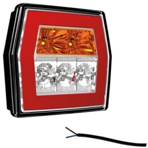 achterlicht LED links of rechts (universeel) kabel remlicht knipperlicht    neon-achterlicht  IP68 12/24 V Lavaflow