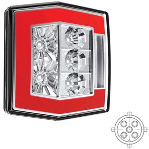 achterlicht LED universeel 5 PIN's bajonet remlicht knipperlicht kentekenlicht   neon-achterlicht  IP68 12/24 V Lavaflow